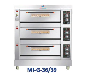 Deck Oven Gas 3 Deck 6 Tray MI-G-36
